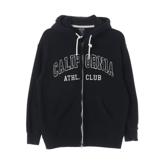 WHO.A.U 캘리포니아 레터링 기모 후드집업 S