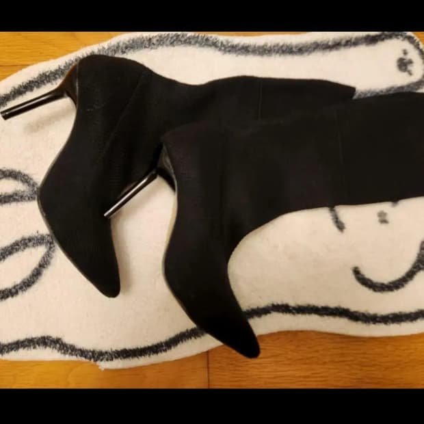 자라 니트 힐 부츠 230