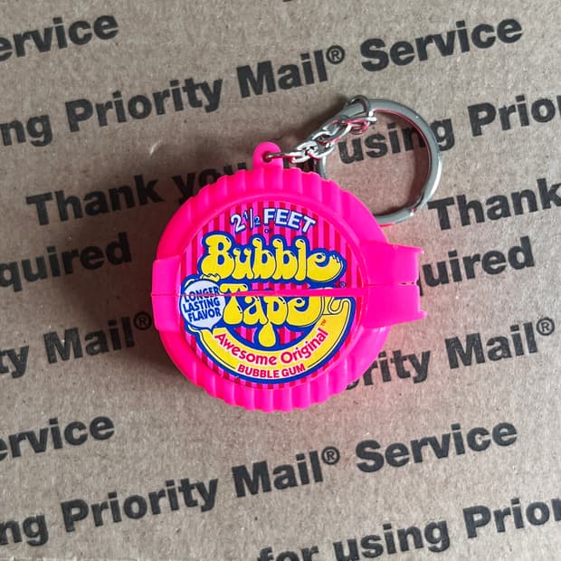 90s vtg Bubble Tape Keyring