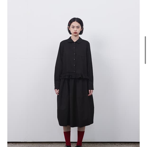 오헤시오 BALLOON BANDING MIDI SKIRT