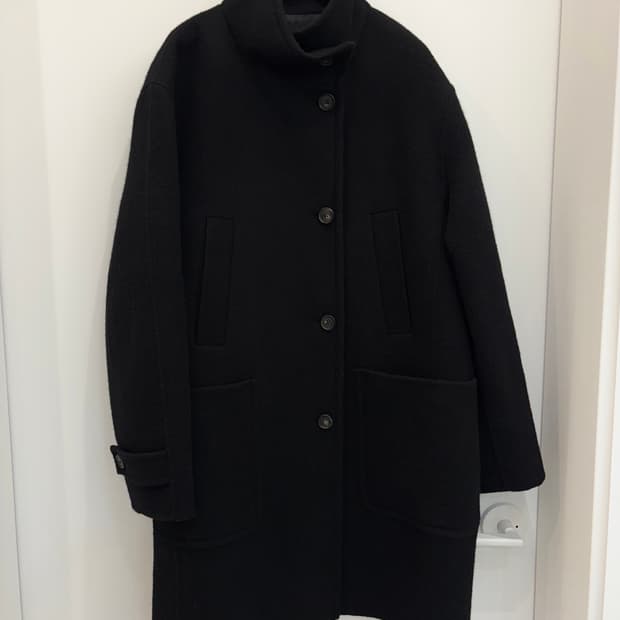 beanpole 핸드메이드 밴드넥 코트 블랙