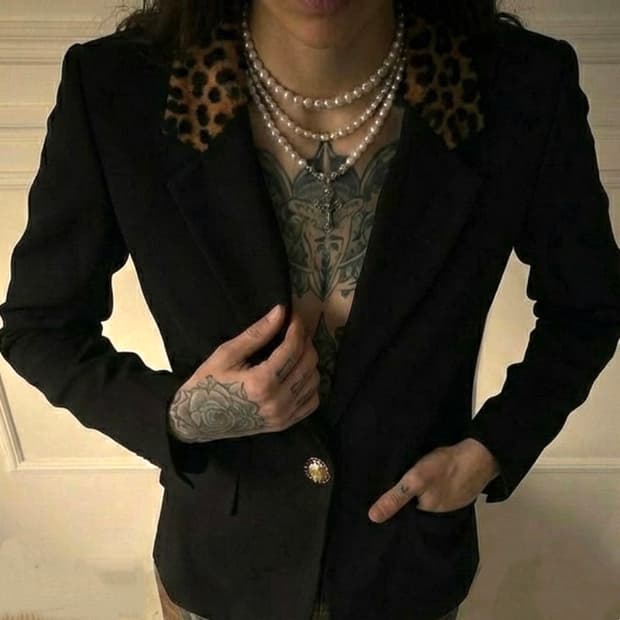 99s Christian Dior Leopard Collar Blazer