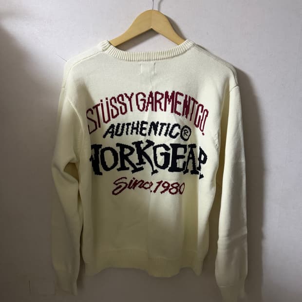 스투시 어센틱 워크기어 스웨터 내츄럴 M (남성 100정도)