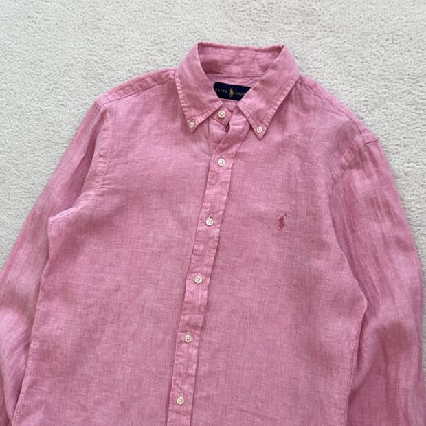 폴로 연핑크 린넨 셔츠