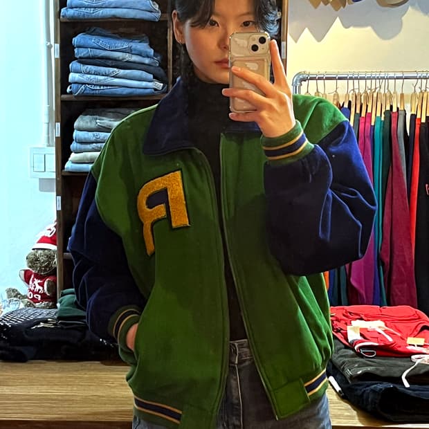 90s 리복 울 바시티 자켓 (Old Reebok Varsity)