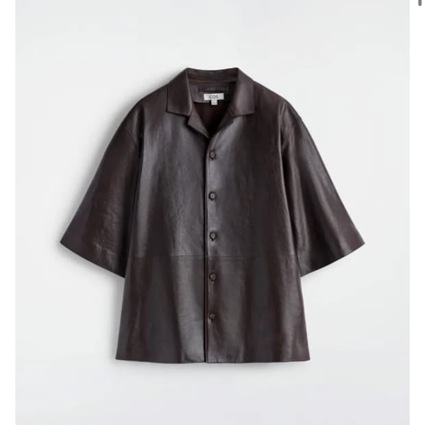 [M/L]COS 텍스처드 레더 셔츠