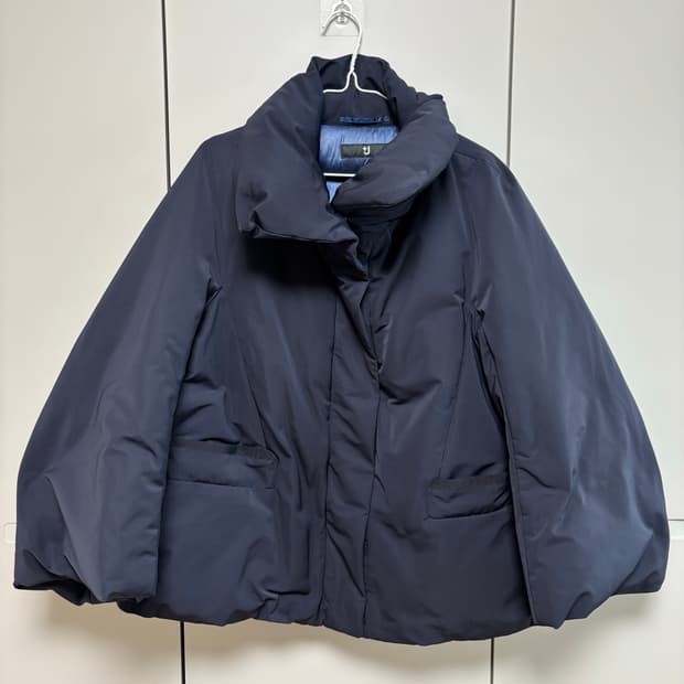 유니클로 질샌더 J+라인 네이비 패딩 