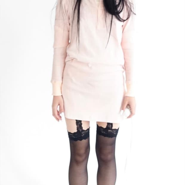 샵페어리 아일릿 패디드 허그탑 핑크
