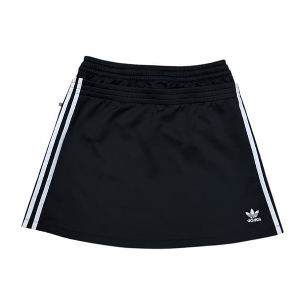 아디다스 새깅 오리지널 삼선 스커트 치마 블랙 S
