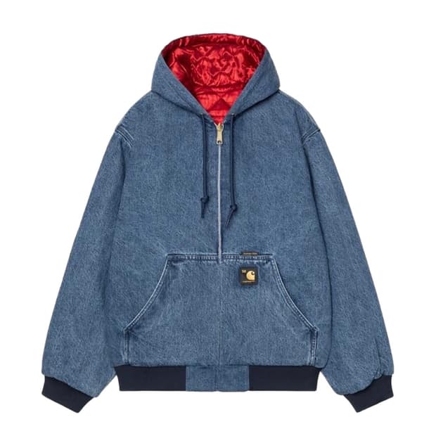 칼하트 wip og 액티브 데님 자켓 50주년 에디션 블루 USA 레드