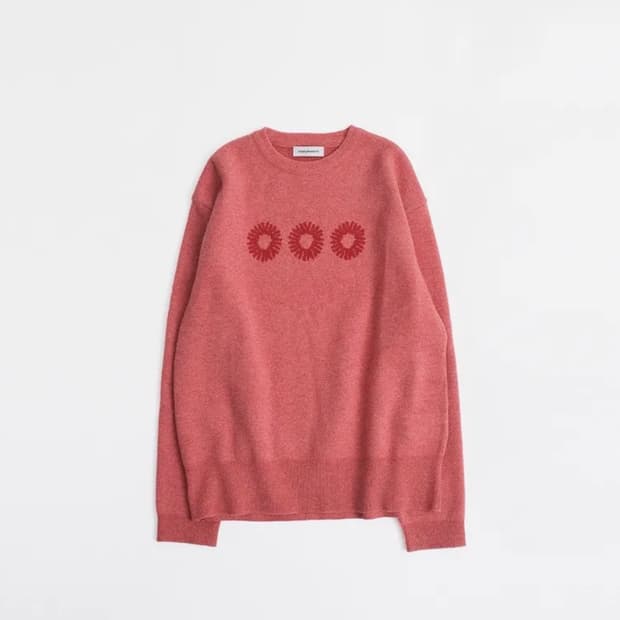 999휴머니티 로고 크루넥 니트