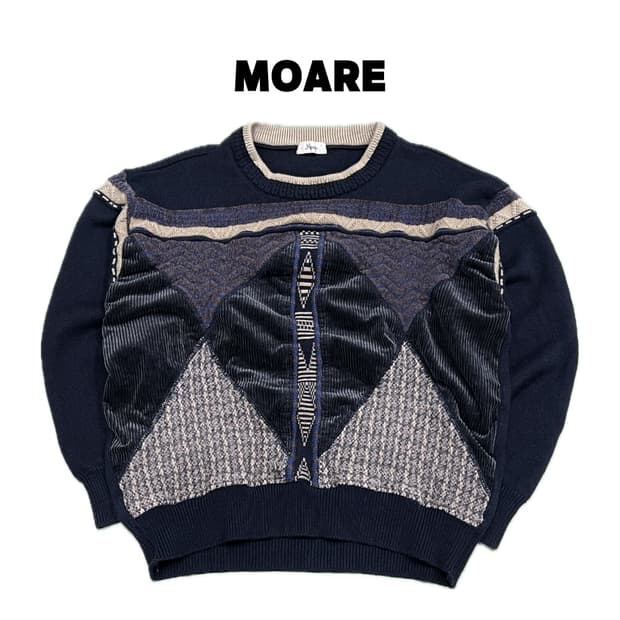 Moare 빈티지 아메카지 케이블 울 니트