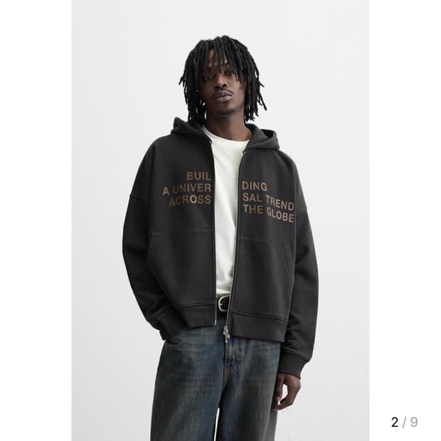 자라 맨 후드집업