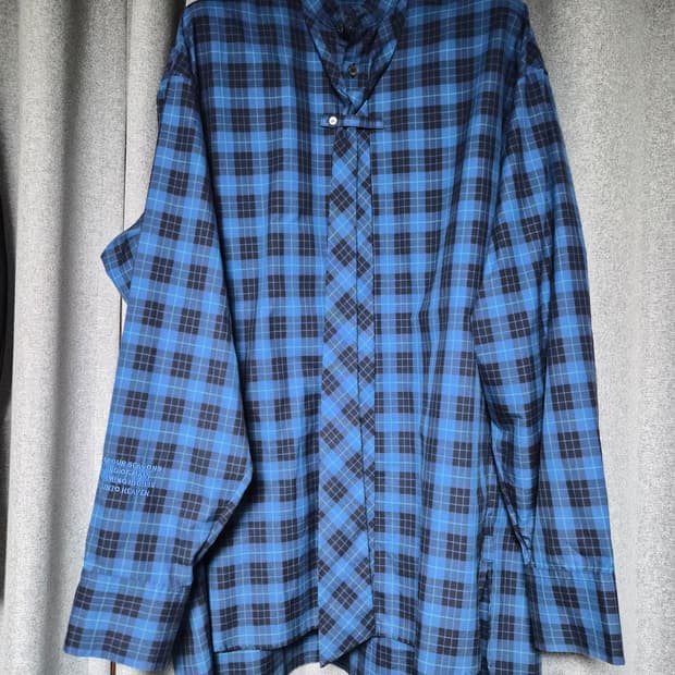 송지오옴므 타이 백자수 셔츠 팝니다ㅡ솔리드.타임옴므.시스템