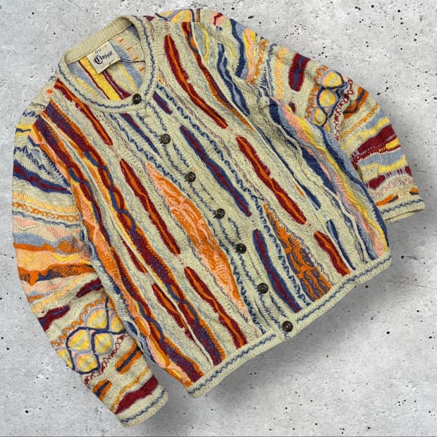 [S] 쿠지 OG 니트 가디건 멀티컬러 D44