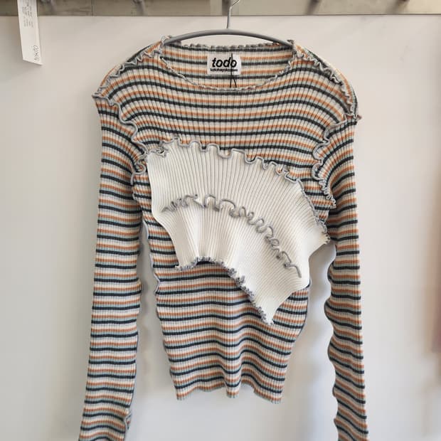 kotohayokozawa 20fw 리브 니트 크루넥 코토하요코자와