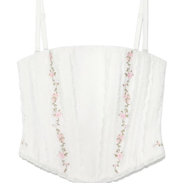 GLOWNY 글로니 LACE ROSE CORSET TOP 코르셋