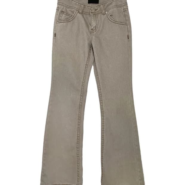 김아홉 워싱 카치온 포켓 부츠컷 베이지