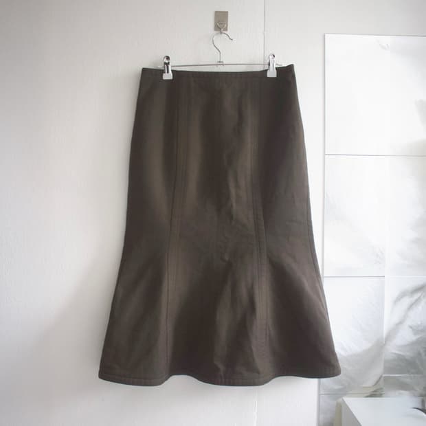 deadstock cotton flare skirt 