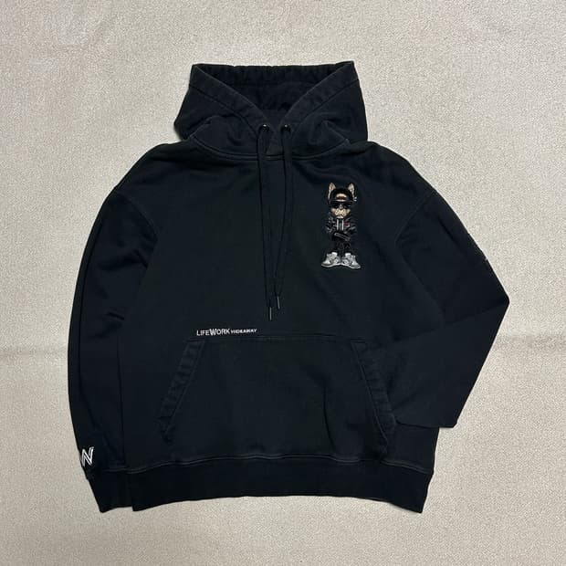 라이프워크 공용 볼캡힙독 후드 티셔츠