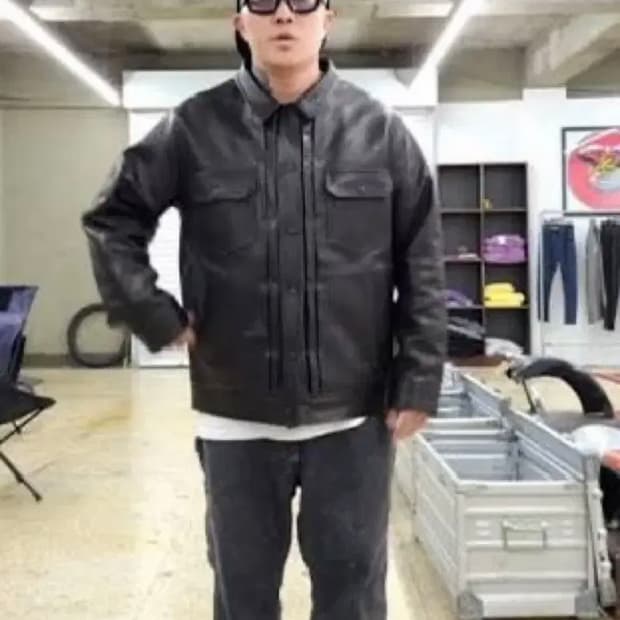 (XL) 블랙아웃 세컨 레더자켓 가죽자켓