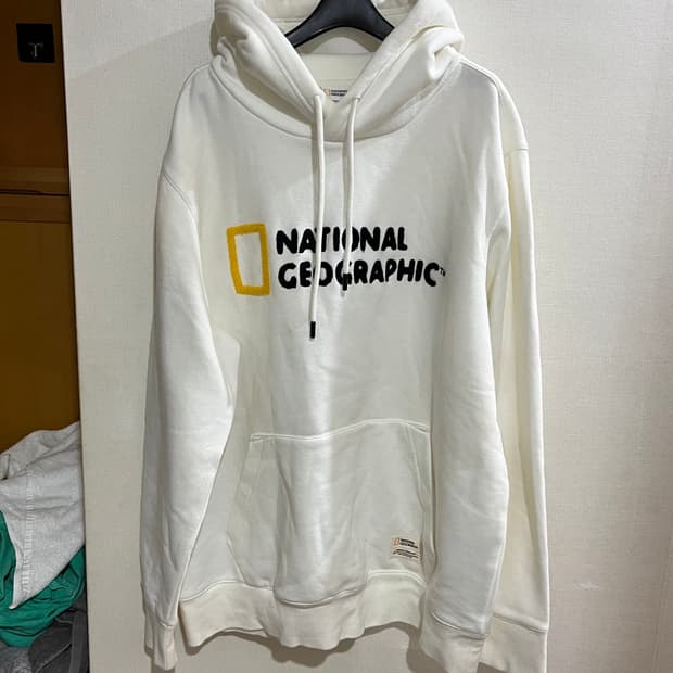 (XXL) 내셔널 지오그래픽 그래피티 자수 후드티셔츠