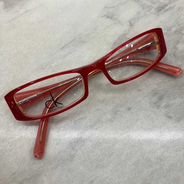 캘빈클라인 CK 케챱 레드 스퀘어 뿔테 안경