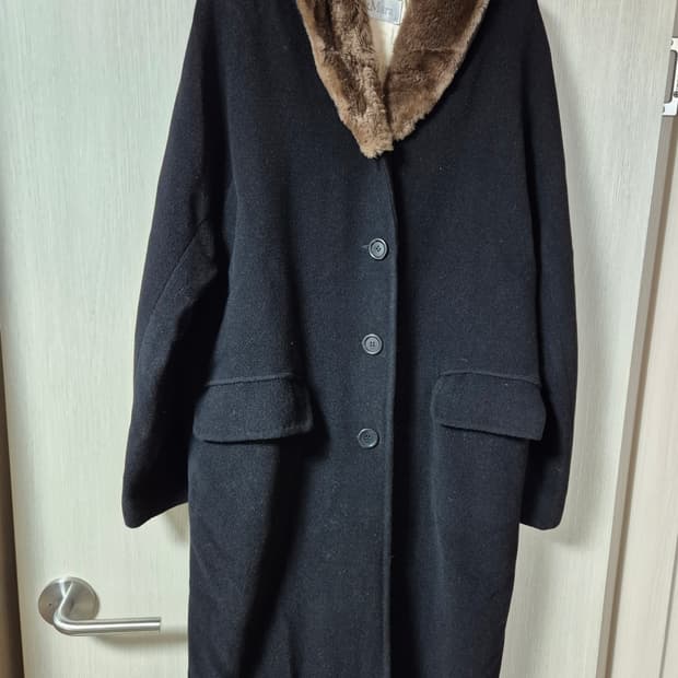 (정품) 막스마라 울코트 카라퍼 코트 90s  42사이즈