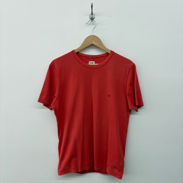 C.P. 컴퍼니 마코 코튼 티셔츠 레드 공용 S