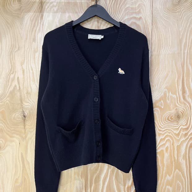 메종키츠네 폭스 패치 울 가디건