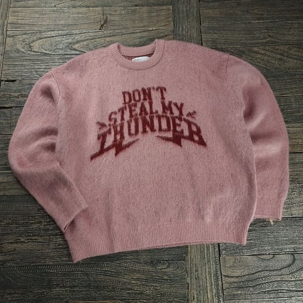 [슈퍼서브] 그래픽 쟈카드 오버핏 크루넥 모헤어 니트 M18961