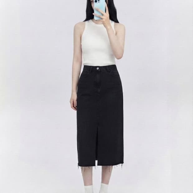 데니아 데님 스커트