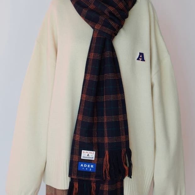 아더에러 BNMT 체크 머플러 목도리