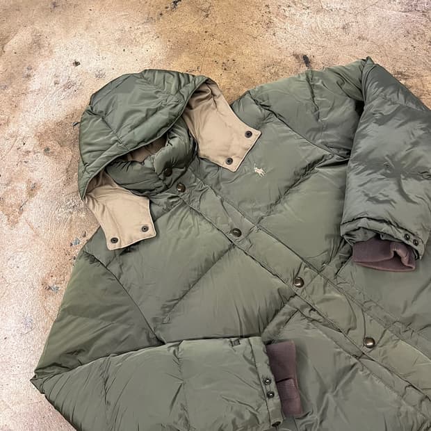 폴로 랄프로렌 카키 패딩 