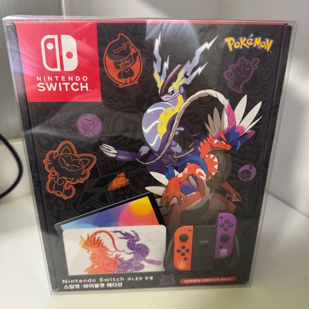닌텐도 스위치 oled 포켓몬스터 스칼렛 바이올렛 에디션 미개봉