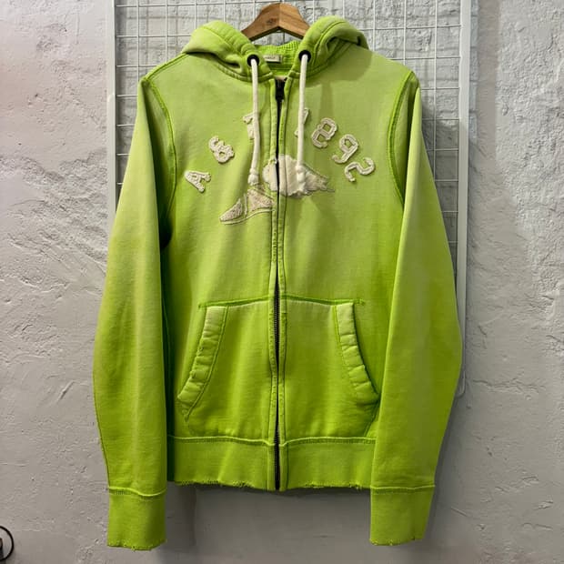 아베크롬비 y2k 빈티지 라이트 그린 후드집업 L