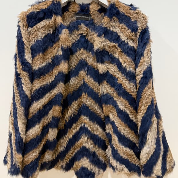 쟈딕앤볼테르 디럭스 토끼털 토끼퍼 퍼자켓 S