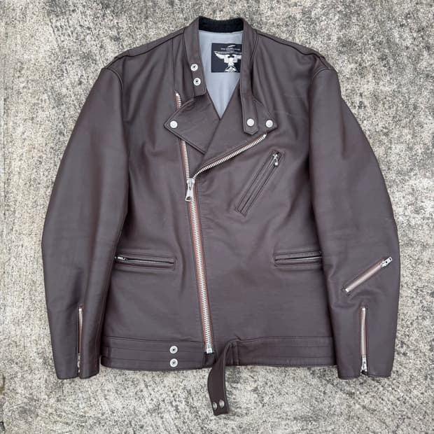 [L] Neighborhood 네이버후드 싱글라이더 가죽 자켓