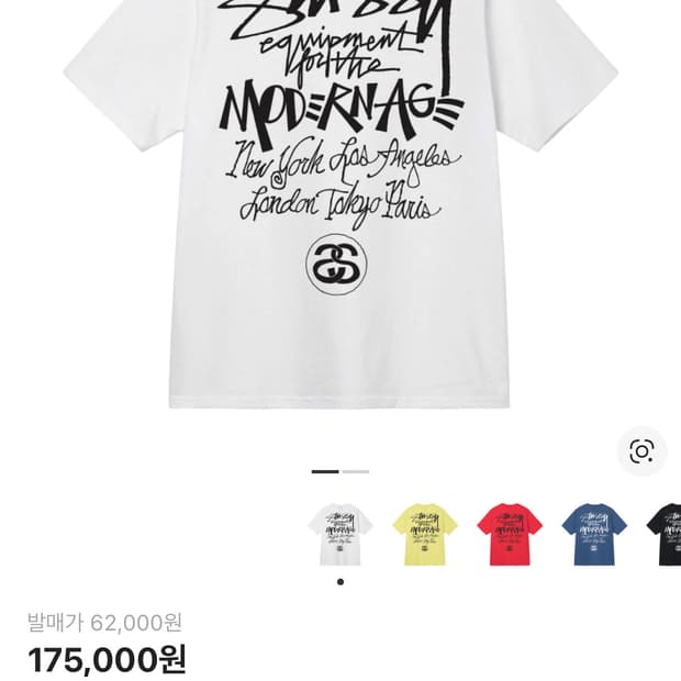 [XL] 스투시 모던 에이지 티셔츠 화이트