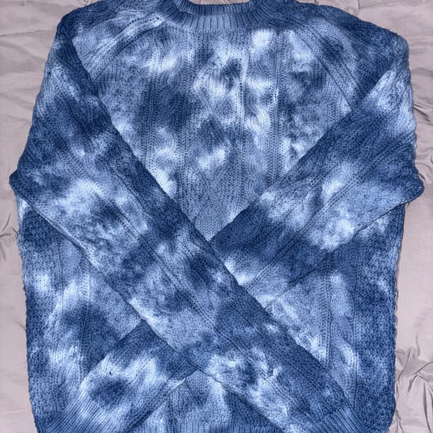 폴로 랄프로렌 인디고블루 워싱 케이블 스웨터 니트