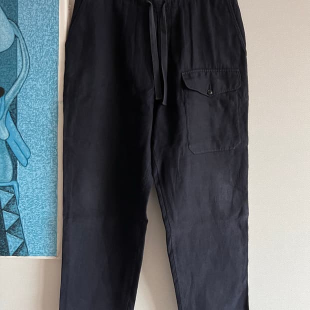 Comoli 코모리 린넨 기모 드로우 스트링 팬츠 1사이즈 블랙