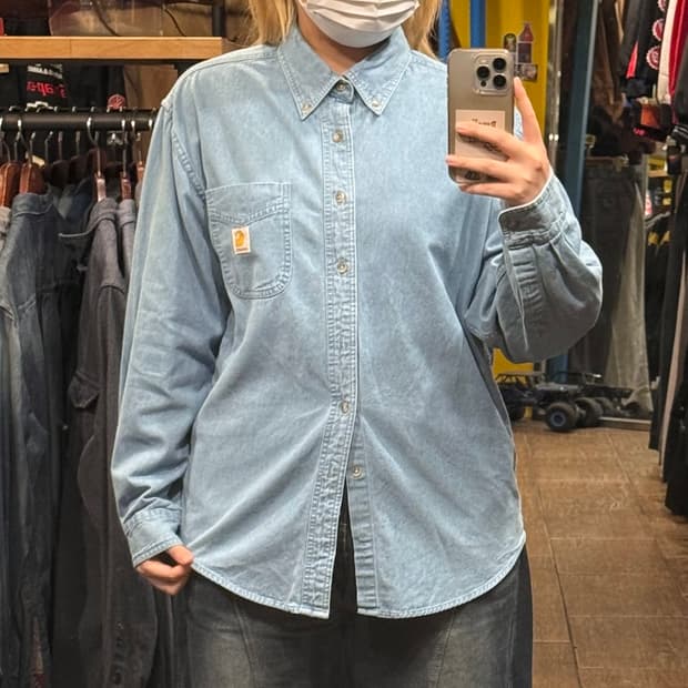 [HI] 칼하트 긴팔 데님셔츠 스카이 블루 