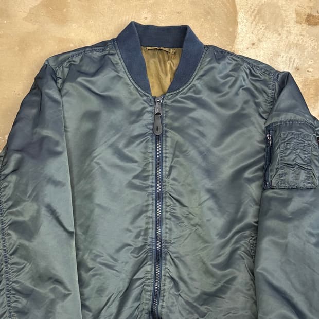 2XL 알파인더스트리 리버시블 ma-1 항공 자켓