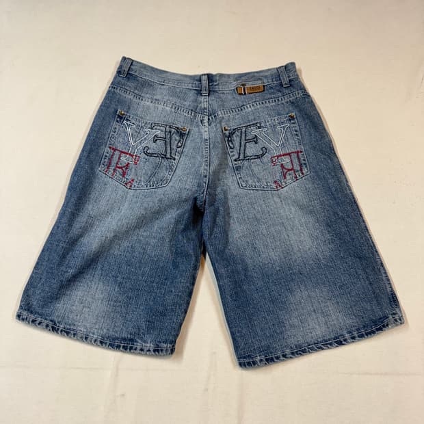 35inch) 에니체(ENYCE) 와이드 데님 버뮤다 팬츠