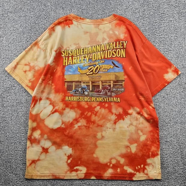 할리데이비슨 빈티지 반팔 티셔츠 다잉커스텀 ( L ) / 11924