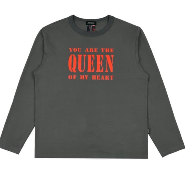 조거쉬 롱슬리브 QUEEN 로고  챠콜