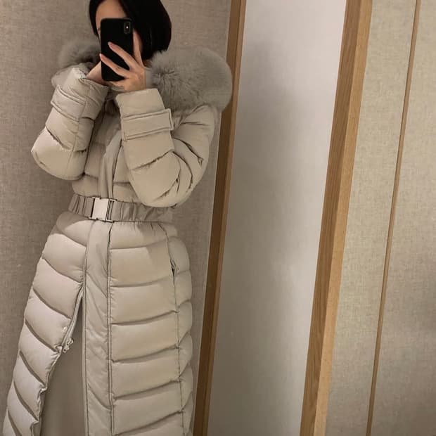 어라운드율 사가폭스퍼 패딩 s 그레이 새제품