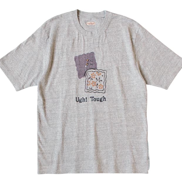 L) 캐피탈 탑 텐지쿠 크루 티셔츠 터프 패키쉬 보위 Pt 그레이