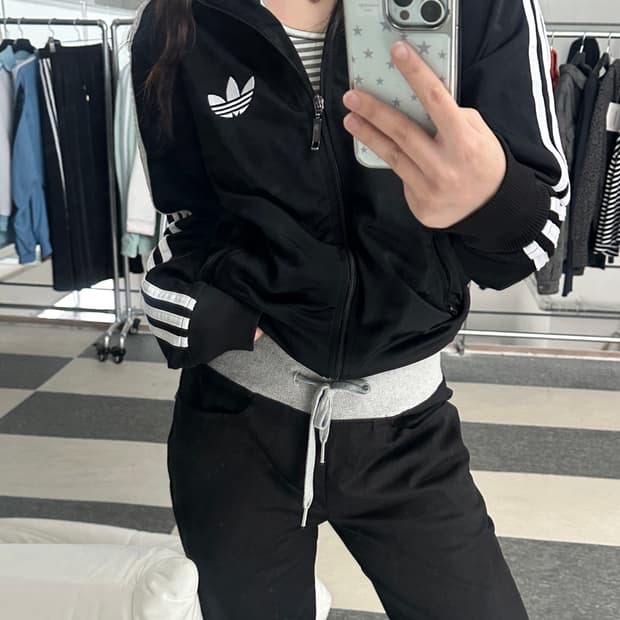 아디다스 블랙 파이어버드 트랙탑 