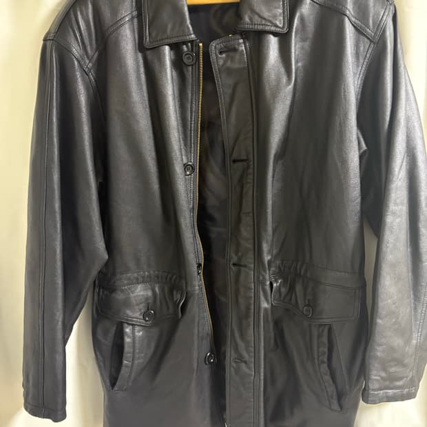 빈티지 레더 코트 L